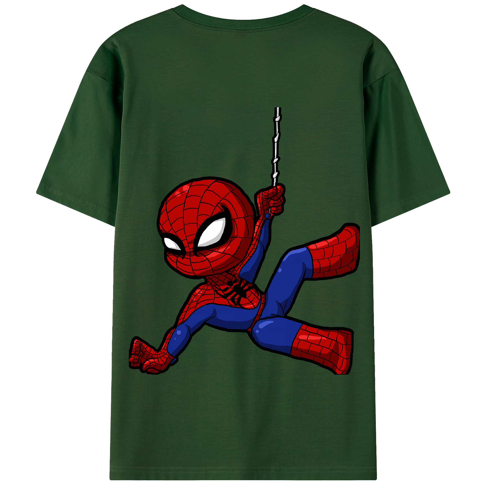 （画像用） Spider Man スパイダーマン 綿100％半袖Tシャツ（背面プリント）